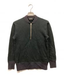 PIONEER TAILORING（パイオニアテーラリング）の古着「ハーフジップスウェット」｜ブラック
