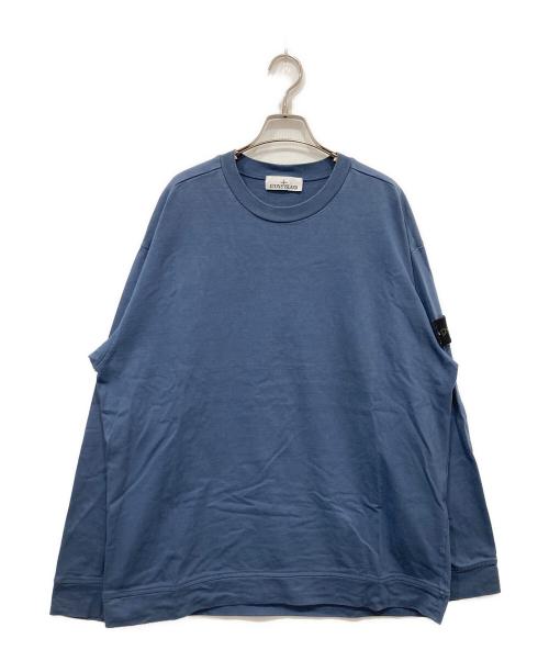 STONE ISLAND（ストーンアイランド）STONE ISLAND (ストーンアイランド) HEAVY COTTON JERSEY GARMENT DYED ブルー サイズ:XXLの古着・服飾アイテム