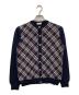 Burberry's（バーバリーズ）の古着「ウールカシミヤチェック柄カーディガン」｜ネイビー