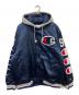 Supreme（シュプリーム）の古着「Hooded Satin Varsity Jacket」｜ネイビー