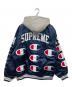 Supreme (シュプリーム) Champion (チャンピオン) Hooded Satin Varsity Jacket ネイビー サイズ:M：15000円
