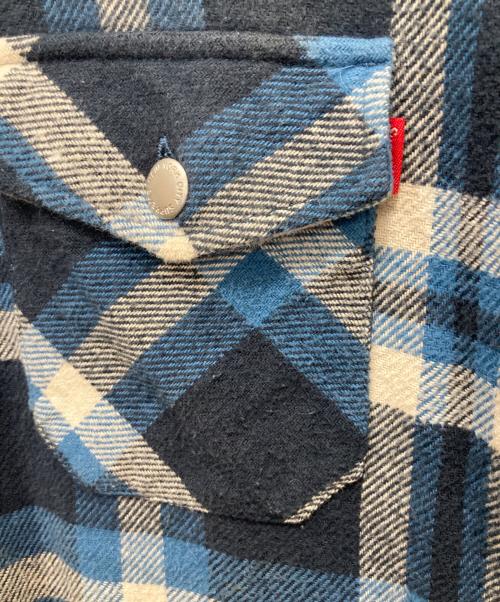 SUPREME（シュプリーム）SUPREME (シュプリーム) Quilted Arc Logo Flannel Shirt インディゴ サイズ:Mの古着・服飾アイテム