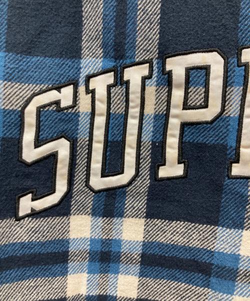 SUPREME（シュプリーム）SUPREME (シュプリーム) Quilted Arc Logo Flannel Shirt インディゴ サイズ:Mの古着・服飾アイテム