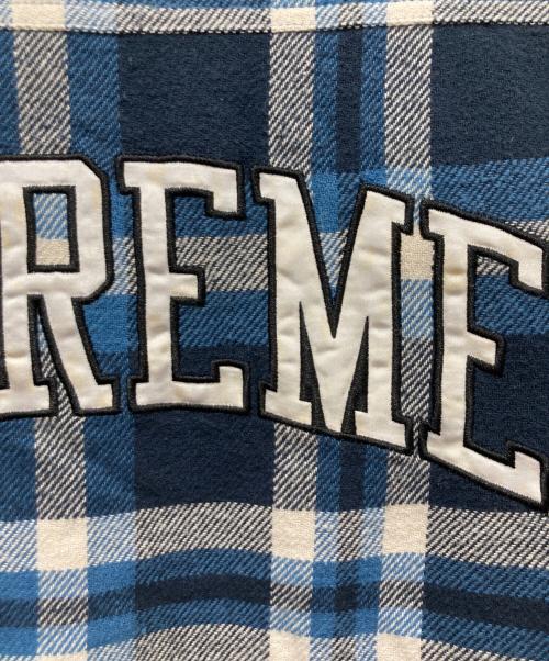 SUPREME（シュプリーム）SUPREME (シュプリーム) Quilted Arc Logo Flannel Shirt インディゴ サイズ:Mの古着・服飾アイテム