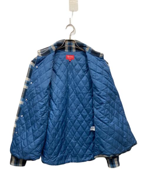 SUPREME（シュプリーム）SUPREME (シュプリーム) Quilted Arc Logo Flannel Shirt インディゴ サイズ:Mの古着・服飾アイテム