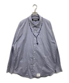 NEIGHBORHOOD（ネイバーフッド）の古着「クロス エンブロイダリー シャツ」｜ブルー
