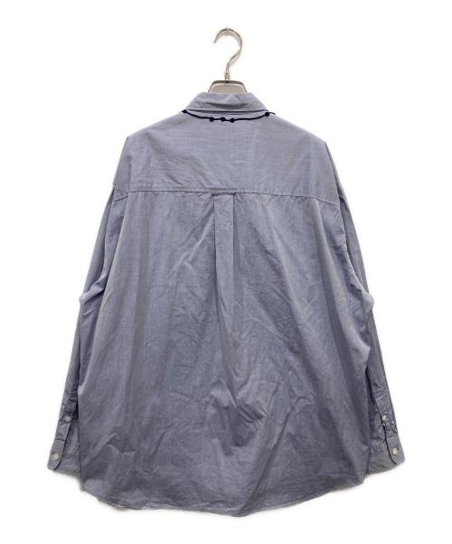 NEIGHBORHOOD（ネイバーフッド）NEIGHBORHOOD (ネイバーフッド) クロス エンブロイダリー シャツ ブルー サイズ:Lの古着・服飾アイテム