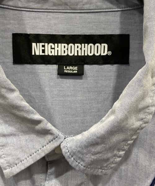 NEIGHBORHOOD（ネイバーフッド）NEIGHBORHOOD (ネイバーフッド) クロス エンブロイダリー シャツ ブルー サイズ:Lの古着・服飾アイテム