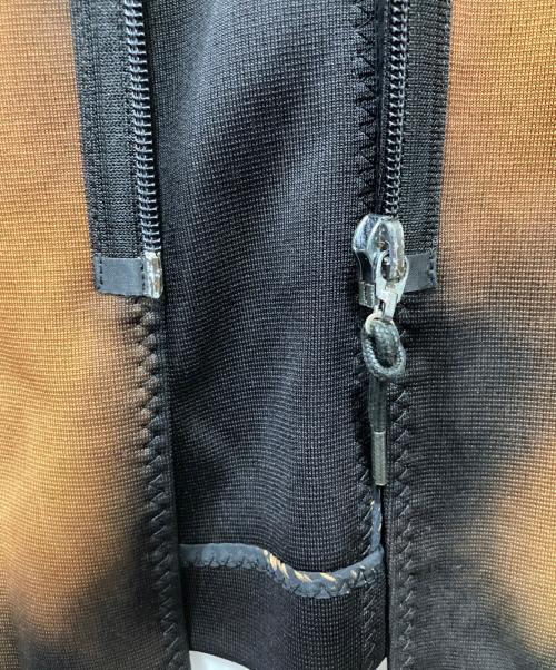 ISSEY MIYAKE MEN（イッセイミヤケメン）ISSEY MIYAKE MEN (イッセイミヤケメン) 脱色加工ノーカラージャケット ブラック×ブラウン サイズ:Sの古着・服飾アイテム