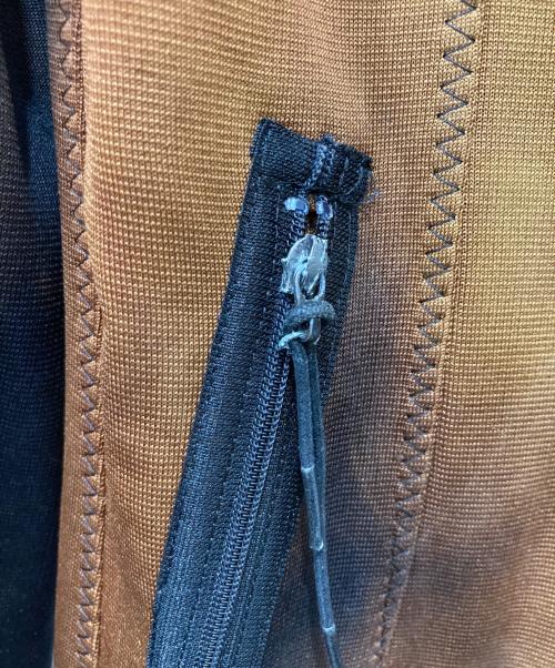 ISSEY MIYAKE MEN（イッセイミヤケメン）ISSEY MIYAKE MEN (イッセイミヤケメン) 脱色加工ノーカラージャケット ブラック×ブラウン サイズ:Sの古着・服飾アイテム