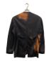 ISSEY MIYAKE MEN (イッセイミヤケメン) 脱色加工ノーカラージャケット ブラック×ブラウン サイズ:S：24000円