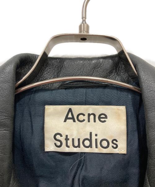 Acne studios（アクネ ストゥディオズ）Acne studios (アクネ ストゥディオズ) レザージャケット ブラック サイズ:34の古着・服飾アイテム