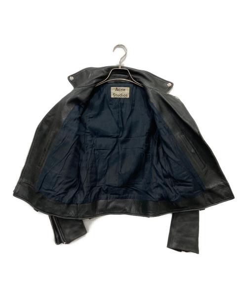 Acne studios（アクネ ストゥディオズ）Acne studios (アクネ ストゥディオズ) レザージャケット ブラック サイズ:34の古着・服飾アイテム