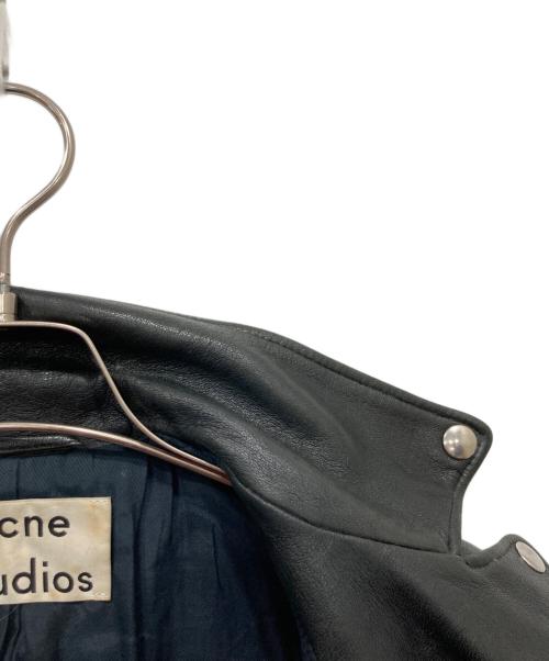 Acne studios（アクネ ストゥディオズ）Acne studios (アクネ ストゥディオズ) レザージャケット ブラック サイズ:34の古着・服飾アイテム