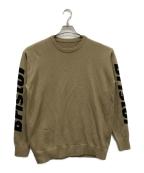 F.C.R.B.エフシーレアルブリストル）の古着「SLEEVE AUTHENTIC LOGO CREWNECK KNIT」｜カーキ