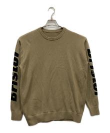 F.C.R.B.（エフシーレアルブリストル）の古着「SLEEVE AUTHENTIC LOGO CREWNECK KNIT」｜カーキ