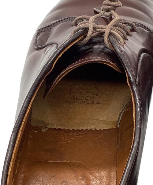 Alden（オールデン）ALDEN (オールデン) コードバンプレーントゥシューズ ブラウン サイズ:9の古着・服飾アイテム