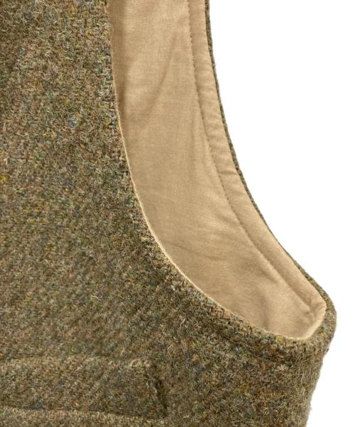 NIGEL CABOURN（ナイジェルケーボン）NIGEL CABOURN (ナイジェルケーボン) Harris Tweed (ハリスツイード) マロリーベスト カーキ サイズ:46の古着・服飾アイテム
