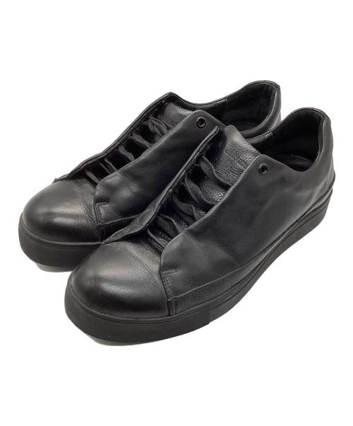 ISSEY MIYAKE MEN（イッセイミヤケメン）ISSEY MIYAKE MEN (イッセイミヤケメン) レザースニーカー ブラック サイズ:4の古着・服飾アイテム