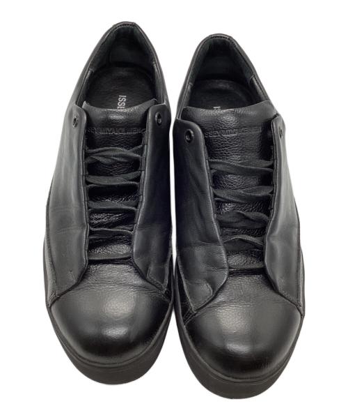 ISSEY MIYAKE MEN（イッセイミヤケメン）ISSEY MIYAKE MEN (イッセイミヤケメン) レザースニーカー ブラック サイズ:4の古着・服飾アイテム
