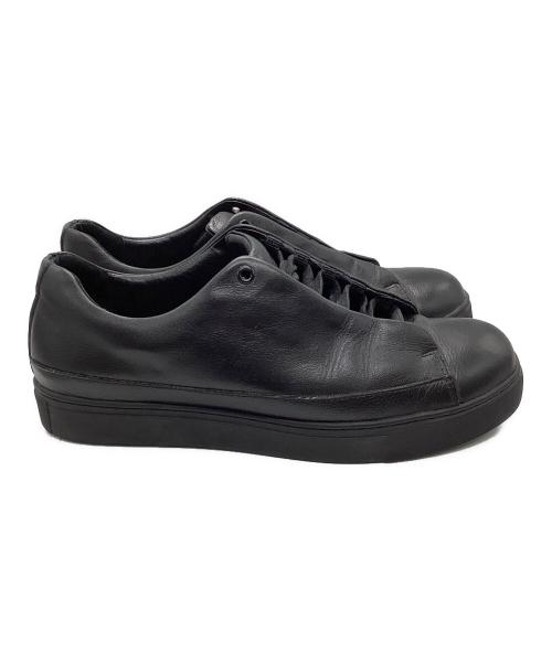 ISSEY MIYAKE MEN（イッセイミヤケメン）ISSEY MIYAKE MEN (イッセイミヤケメン) レザースニーカー ブラック サイズ:4の古着・服飾アイテム