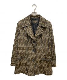 FENDI（フェンディ）の古着「ズッカ柄ハーフコート」｜ブラウン
