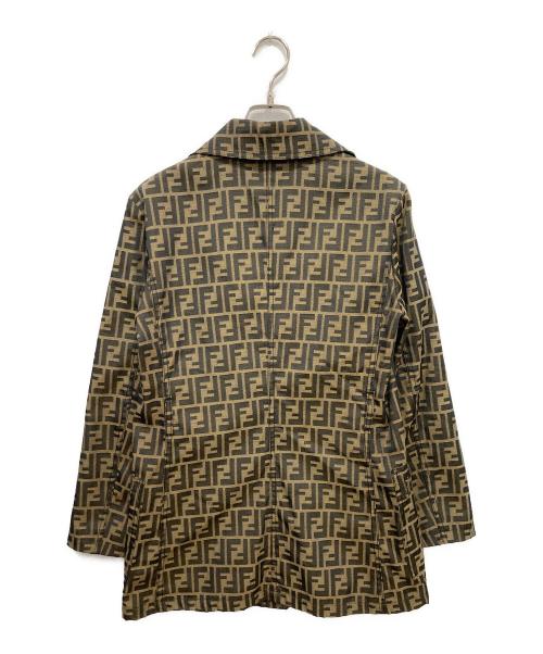 FENDI（フェンディ）FENDI (フェンディ) ズッカ柄ハーフコート ブラウン サイズ:40の古着・服飾アイテム