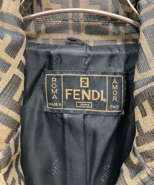 FENDI（フェンディ）FENDI (フェンディ) ズッカ柄ハーフコート ブラウン サイズ:40の古着・服飾アイテム