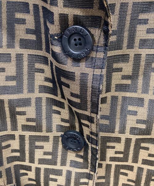 FENDI（フェンディ）FENDI (フェンディ) ズッカ柄ハーフコート ブラウン サイズ:40の古着・服飾アイテム