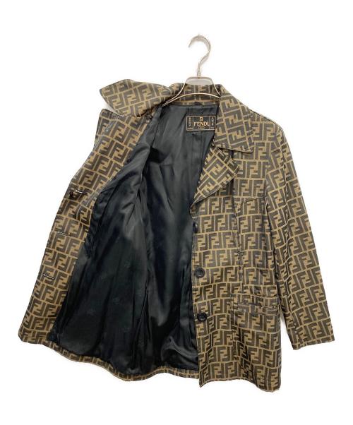 FENDI（フェンディ）FENDI (フェンディ) ズッカ柄ハーフコート ブラウン サイズ:40の古着・服飾アイテム