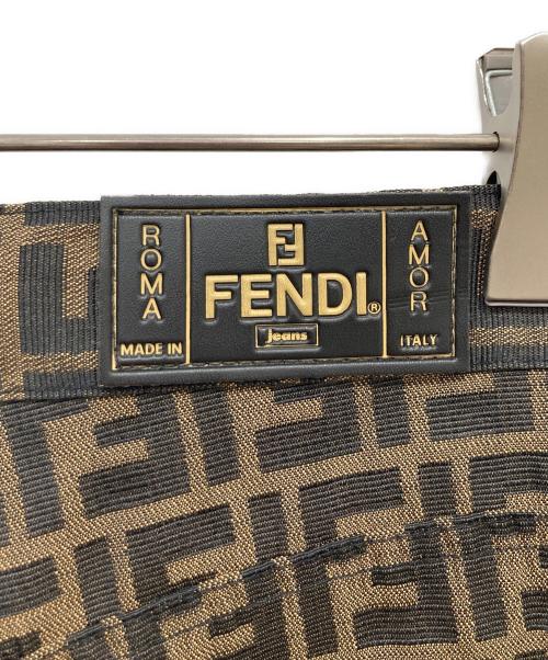 FENDI（フェンディ）FENDI (フェンディ) ズッカ柄テーパードパンツ ブラウン サイズ:42の古着・服飾アイテム