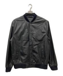 stussy（ステューシー）の古着「パンチングレザージャケット」｜ブラック