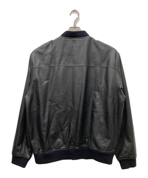 stussy（ステューシー）stussy (ステューシー) パンチングレザージャケット ブラック サイズ:Mの古着・服飾アイテム