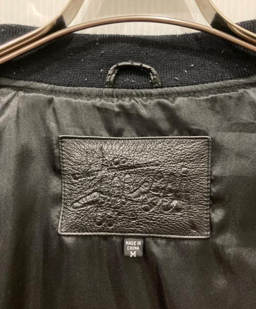 stussy（ステューシー）stussy (ステューシー) パンチングレザージャケット ブラック サイズ:Mの古着・服飾アイテム