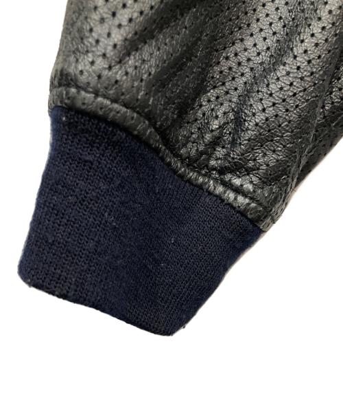 stussy（ステューシー）stussy (ステューシー) パンチングレザージャケット ブラック サイズ:Mの古着・服飾アイテム