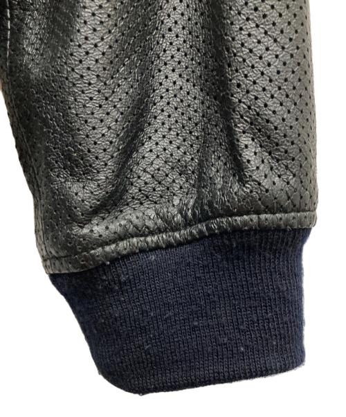 stussy（ステューシー）stussy (ステューシー) パンチングレザージャケット ブラック サイズ:Mの古着・服飾アイテム