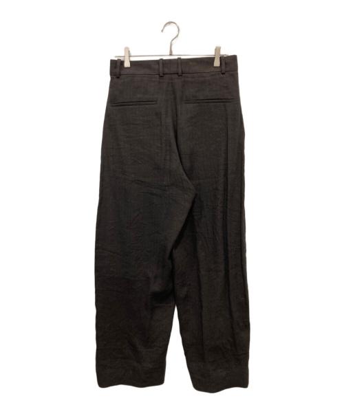 STUDIO NICHOLSON（スタジオ ニコルソン）STUDIO NICHOLSON (スタジオ ニコルソン) LINE DOUBLE PLEAT VOLUME PANT ブラウン サイズ:Sの古着・服飾アイテム