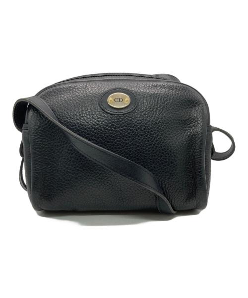 Christian Dior（クリスチャン ディオール）Christian Dior (クリスチャン ディオール) レザーショルダーバッグ ブラックの古着・服飾アイテム