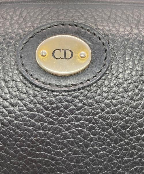 Christian Dior（クリスチャン ディオール）Christian Dior (クリスチャン ディオール) レザーショルダーバッグ ブラックの古着・服飾アイテム
