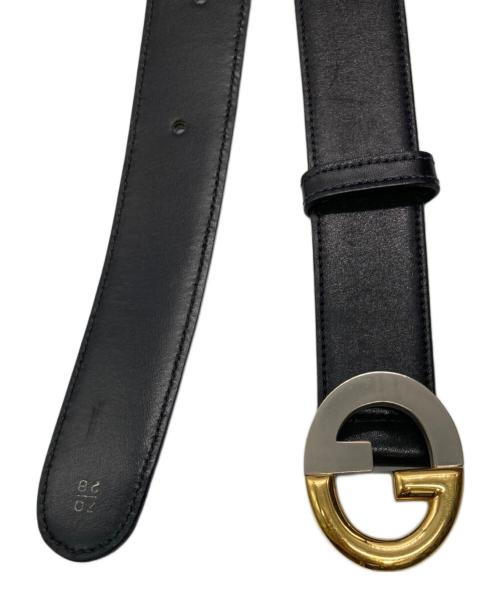GUCCI（グッチ）GUCCI (グッチ) レザーベルト ブラックの古着・服飾アイテム