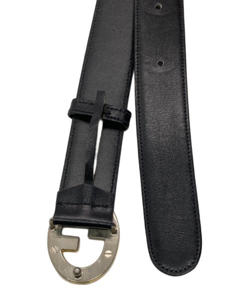GUCCI（グッチ）GUCCI (グッチ) レザーベルト ブラックの古着・服飾アイテム