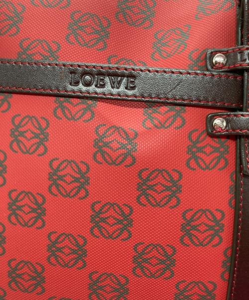 LOEWE（ロエベ）LOEWE (ロエベ) リピートアナグラムトートバッグ レッドの古着・服飾アイテム