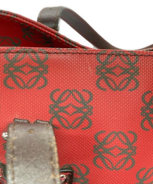 LOEWE（ロエベ）LOEWE (ロエベ) リピートアナグラムトートバッグ レッドの古着・服飾アイテム