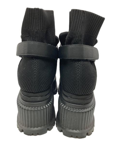 YELLO（イエロ）YELLO (イエロ) NO.0 PLATFORM SHORT BOOTS ブラック サイズ:2XLの古着・服飾アイテム