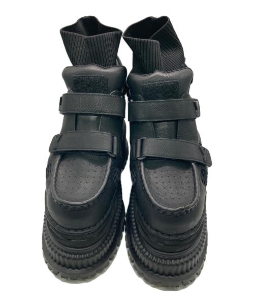 YELLO（イエロ）YELLO (イエロ) NO.0 PLATFORM SHORT BOOTS ブラック サイズ:2XLの古着・服飾アイテム