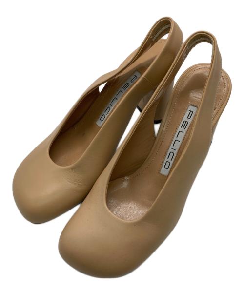 PELLICO（ペリーコ）PELLICO (ペリーコ) BACK STRAP SQ/T ベージュ サイズ:35の古着・服飾アイテム