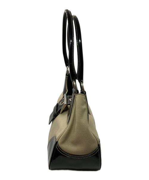 PRADA（プラダ）PRADA (プラダ) トートバッグ ベージュ×ブラックの古着・服飾アイテム