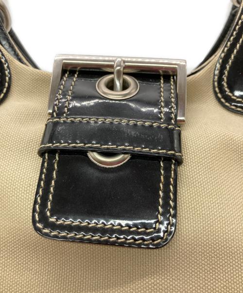 PRADA（プラダ）PRADA (プラダ) トートバッグ ベージュ×ブラックの古着・服飾アイテム