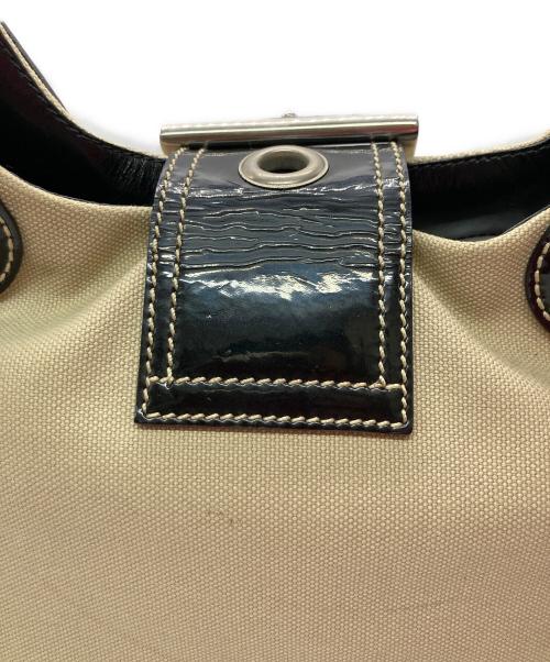 PRADA（プラダ）PRADA (プラダ) トートバッグ ベージュ×ブラックの古着・服飾アイテム