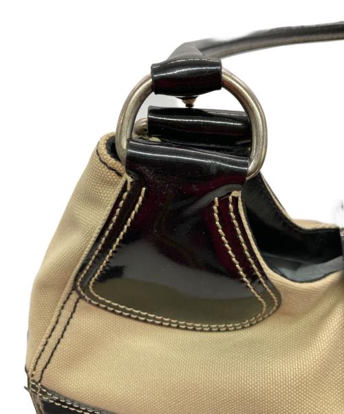 PRADA（プラダ）PRADA (プラダ) トートバッグ ベージュ×ブラックの古着・服飾アイテム